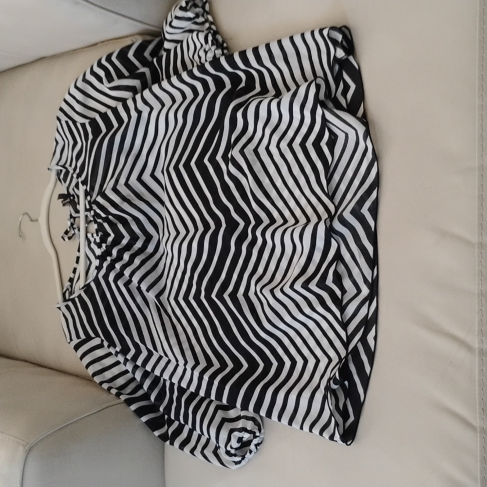 Black and White Chevron Patterned Fabric